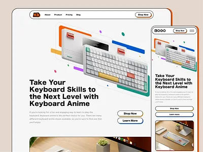 Keyboard - Landing Page design graphic design keyboard landing landing page product ui ux web website