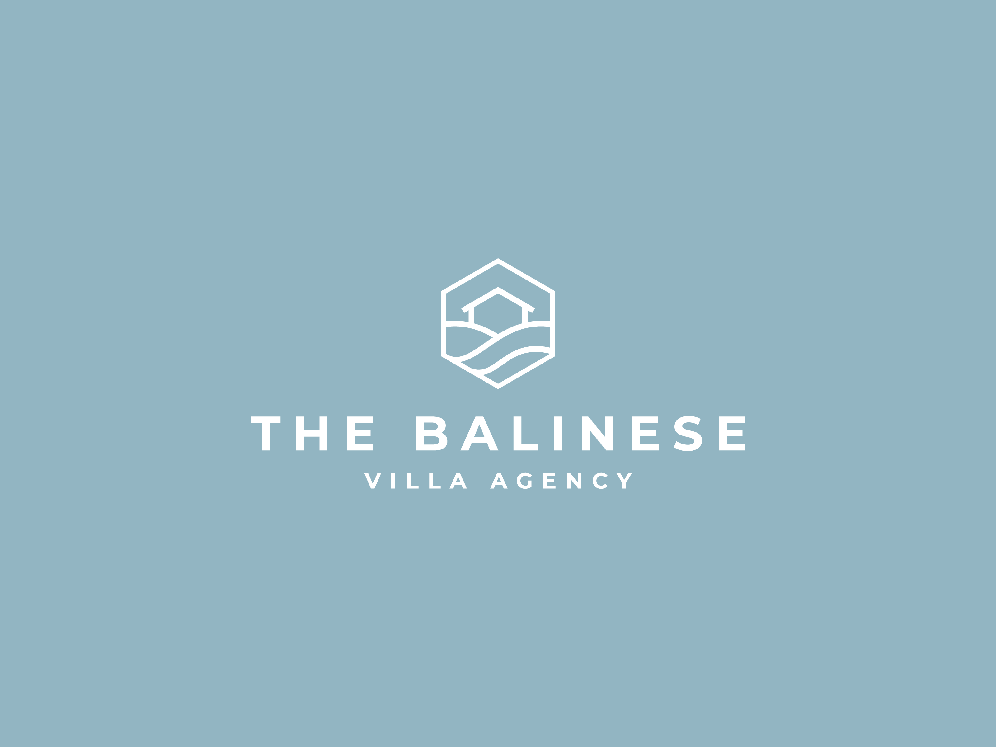 The Balinese Villa Agency branding design illustration lettermark logo minimal minimalist typography wordmark