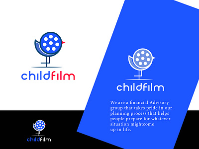 ChildFilm logo design. Animal film logo animal app apps logo branding child film child logo cock film design film gradient logo graphic design illustration logo logo design ui