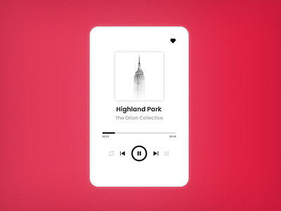 Music Player - Hype4 Daily UI Challenge 2# ui