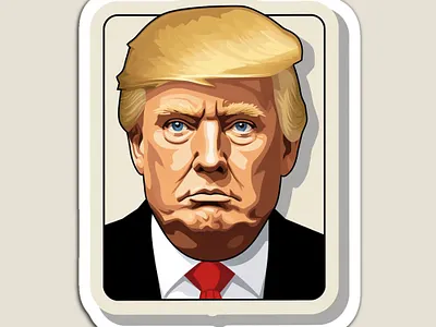 Trump Mugshot Vector Art states