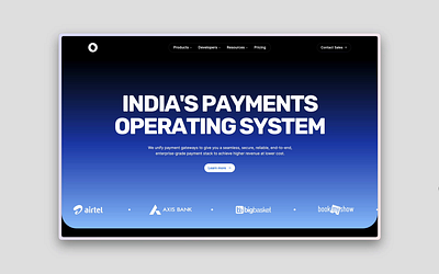 JusPay --- Website Redesign 3d animation branding engineering enterprise finance fintech glassmorphism globe gradient india payments royal blue rubik silver spline ui upi website white