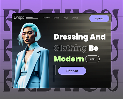 Fashion Landing Page 👗 cloth design dress fashion landing page product design shop ui ux website