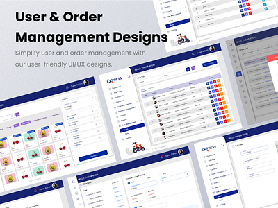 User & Order Management Designs backendapp dashboard deliveryapp figma landingpage managementapp possystem ui webapp