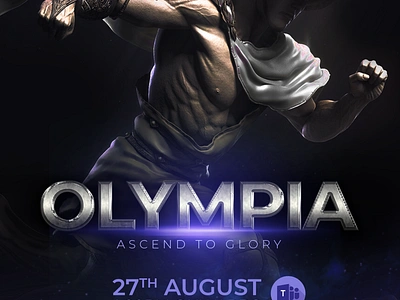 Cinematic Poster Design - Olympia branding cinematic dark design designer event event poster flyer glory graphic design greek greek gods gritty hermes logo olympia olympus photoshop poster zeus