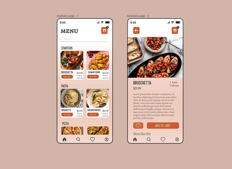 Italian Restaurant Menu App Ui By Niharika Khanna On Dribbble