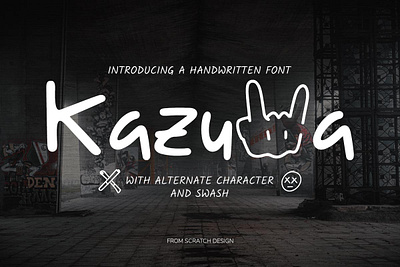 Kazuwa Handwritten Font branding design font font design graphic design illustration logo ui ux vector