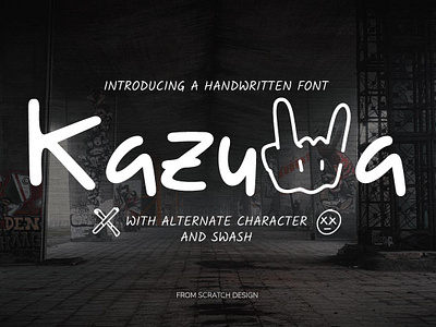 Kazuwa Handwritten Font branding design font font design graphic design illustration logo ui ux vector