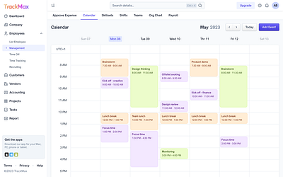 Event & Calendar app calendar cards clean dashboard events ui webapps