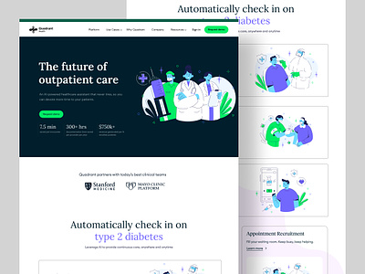 Medical Website Landing Page Design - Quadrant Consultation clinic consultation doctor doctors health health care home page hospital landing landing page medcal medical care medical landing page medical website mobile app patient tracking ui web web design