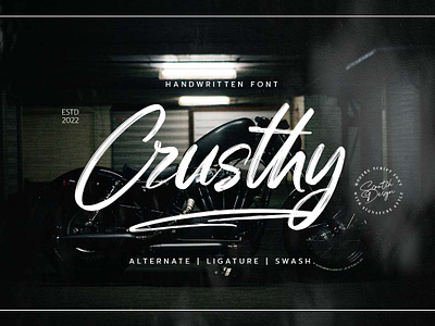 Crusthy Handwritten Font branding calligraphy design font font design graphic design handwritten handwritten font illustration logo text typographic typography ui ux vector