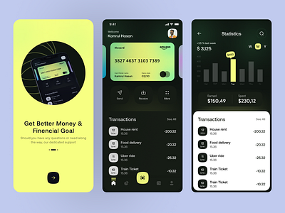 Fintech App Design app design balance bank digital banking fintech fintech app mobile app money payment send money simple design ui ux