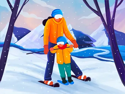 ❄️ Snow anjum shorna best design cartoon illustration ice illustraion illustration illustration art illustrator snow illustration ui