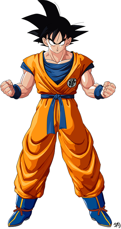 Goku character design digital art graphic design illustration vector