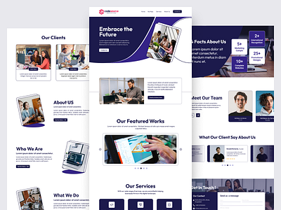 Business Landing Page agency business landing page minimal modern small business ui web design