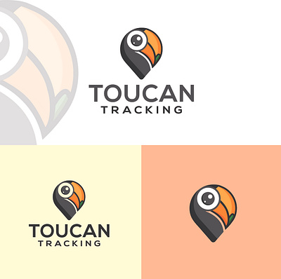 Toucan logo with tracking icon. brand design brand identity creative logo designer logo design logo type minimul design modern toucan logo unique