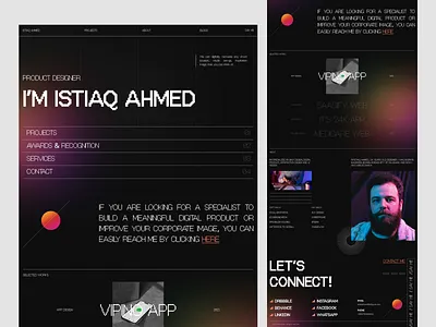 Designer portfolio website landing page designer portfolio figma design landing page design landingpage modern website portfolio portfolio website ui ui design uiux uiux portfolio user interface design uxui web design website landingpage