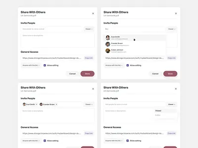 Cloud Storage - Share With Others access cloud cloud dashboard cloud share cloud sharing cloud storage cloud storage dashboard cloud ui design dashboard dashboard app dashboard design dropbox file manager file sharing file system share share detail sharing storage system ui design
