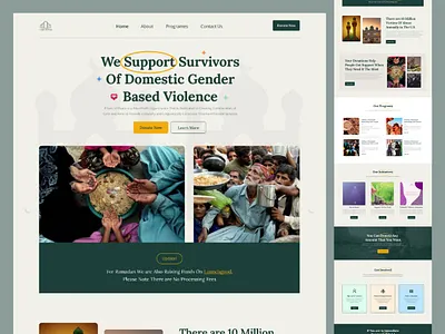 Charity Website Landing Page Design agency agency website charity clean donate donation insurance landing page ui ux volunteer web web design website