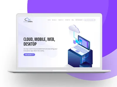 Cloudxperte Website Design & Development in NextJS for Redbytes design illustration ui web design web development