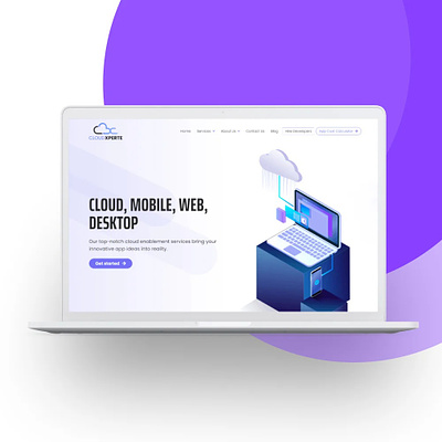 Cloudxperte Website Design & Development in NextJS for Redbytes design illustration ui web design web development