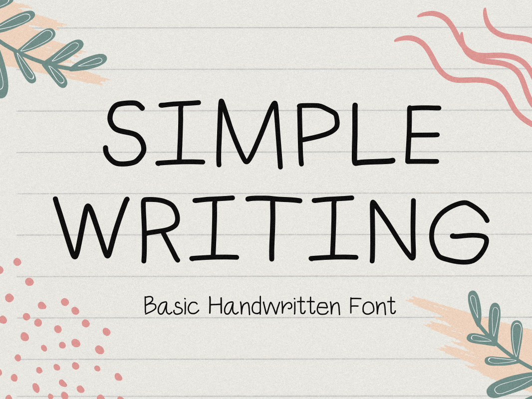 Simple Writing Font by Fontasmal on Dribbble