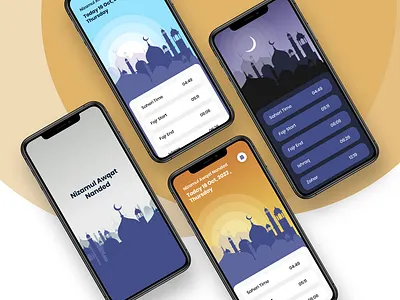 Salah Time App UI Design design graphic design illustration mobile app mobile app design ui ui design