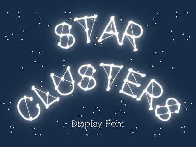 Star Clusters Font app branding design graphic design illustration logo typography ui ux vector