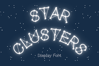 Star Clusters Font app branding design graphic design illustration logo typography ui ux vector