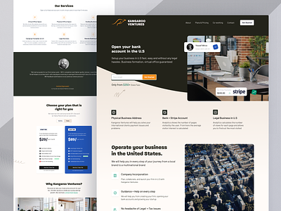 KangarooVentures Startup Landing page ahsanpervaiz branding landing page minimal orange black prodesign.tech startup ui ux design