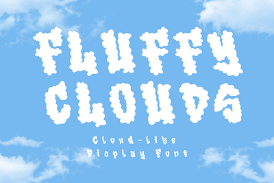 Fluffy Clouds Font app branding design graphic design illustration logo typography ui ux vector