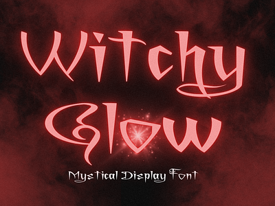 Witchy Glow Font branding charmed coven design errie feminine fierce girly graphic design halloween illustration logo magic red spell spooky typography vector witch witchcraft