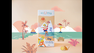 Aviiday Kids Skincare Package branding graphic design illustration logo package