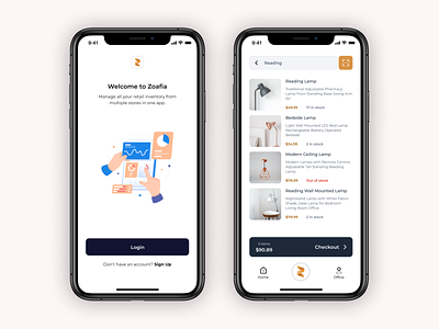 Retail Inventory Management Mobile App branding ecommerce graphic design inventory inventory management login mobile mobile app retail shop shopify ux