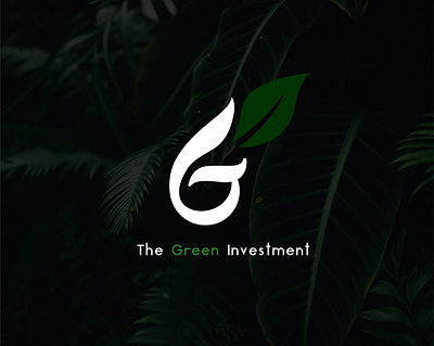 The Green Investment Logo branding graphic design green logo plants