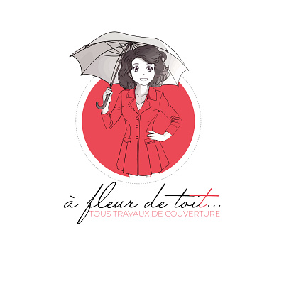 Logo for "à fleur de toit" branding design graphic design iden illustrator logo