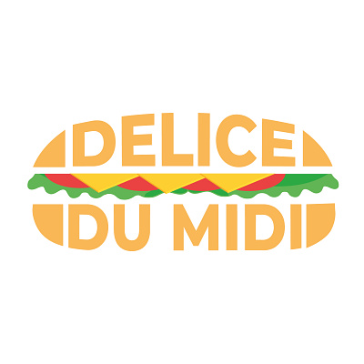 Logo for french snack "delice du midi" branding design graphic design illustrator logo vector