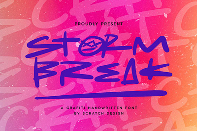 Storm Break Grafiti Font animation branding design font font design graphic design illustration logo ui ux vector