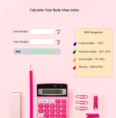 BMI Calculator branding dailyui design graphic design illustration logo signup ui ux vector