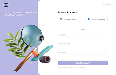 Sign up page 001 dailyui design illustration newbie ui ux