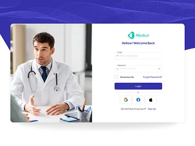 Log in & Sign up Process for medical website design landing page log in medical sign in sign up ui uiux website