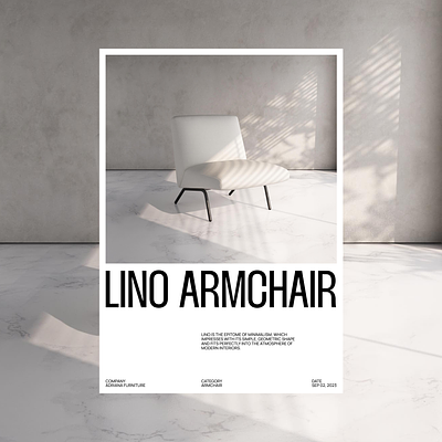 The minimalist poster of Lino armchair for @adrianafurniture armchair armchairs design designinspiration furniture graphic design inspiration interior interiordesign itsnicethat minimalism poster posterdesign posterlabs posters swissposters trends typography typographyinspiration typosters