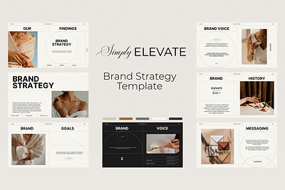 simplyELEVATE | Brand Strategy Template brand design brand guidelines brand strategy brand strategy template branding branding template canva template design style guide style guide template template template design templates themes and templates