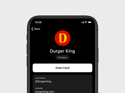 Order Button in Company Profile - Telegram Case Study app bots button company messenger mobile order profile telegram ui ux viber