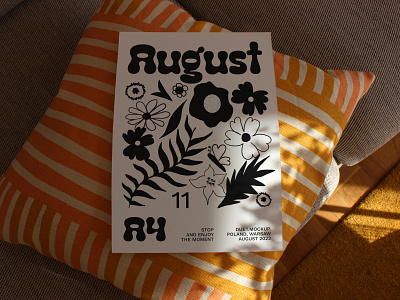 August A4 11 Mockup branding design identity mockup photoshop poster template typography