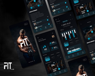 Fitness app design fitness app graphic design gym app mobile app ui ux vector