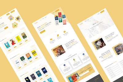 Lulu - Book Store Landing Page bookstore ui ux web design