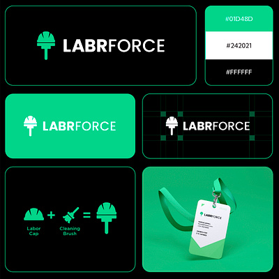 LabrForce - Logo and Brand Design 🎨 online