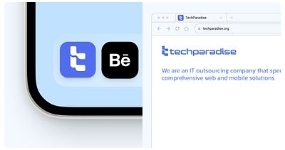 TechParadise - IT Outsourcing and Software Company branding design logo