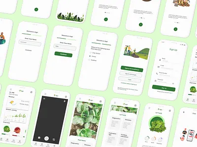 Agrio App 2023 agriculture agrio app app app design branding design figma latest ui design mobile mobile app mobile ui plant ui ui design ujala ak uxui